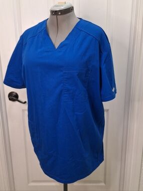 Royal Blue V-Neck Medical Scrub Top